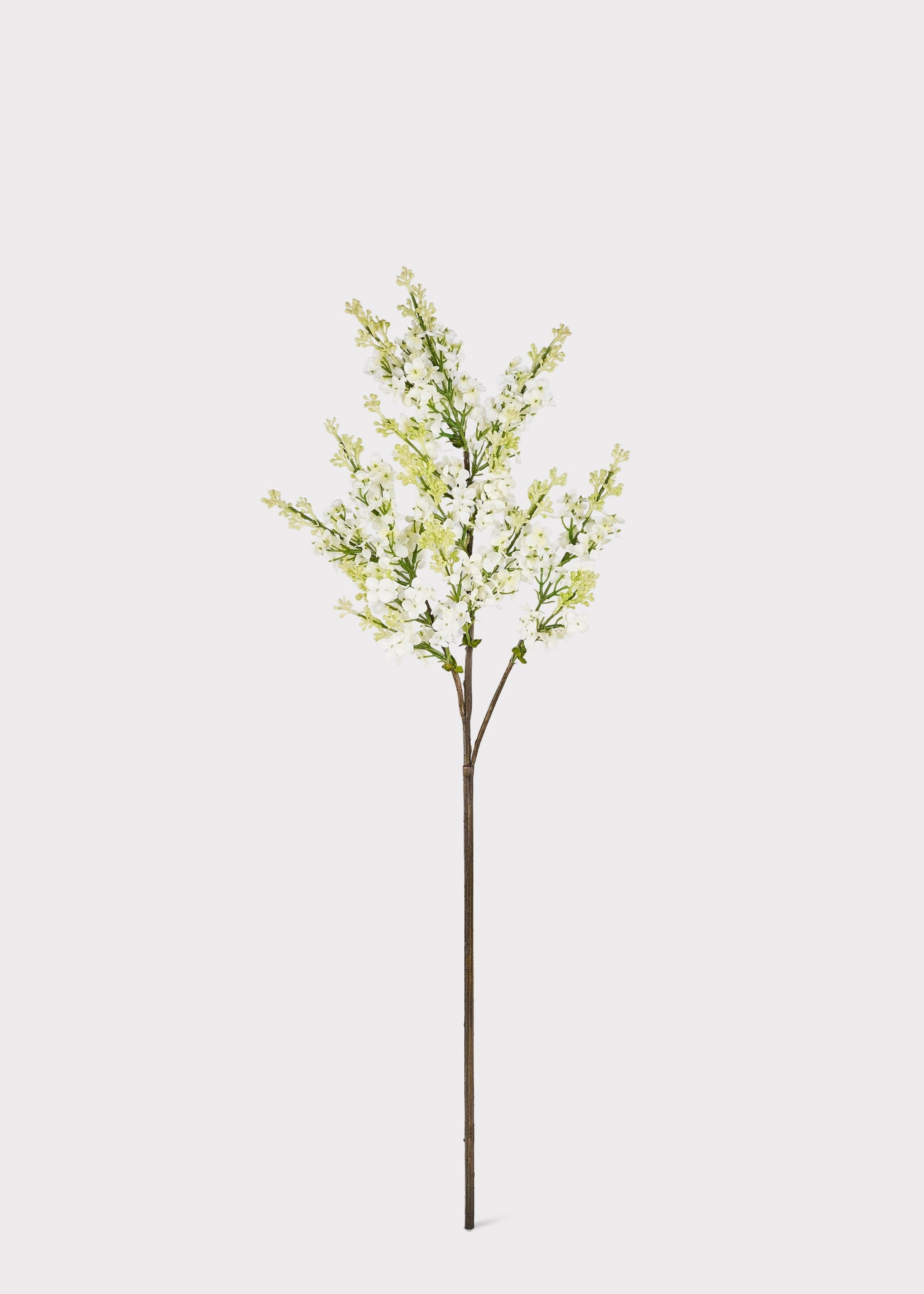Cream Artificial Blooming Lilac Branch - 30"