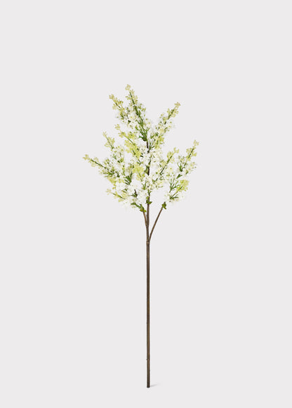Cream Artificial Blooming Lilac Branch - 30"