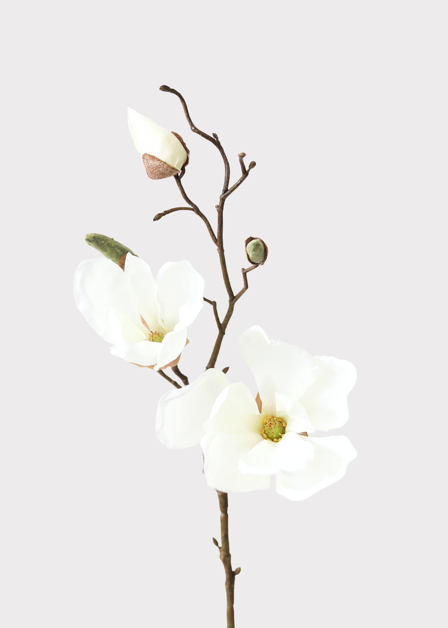 Cream Artificial Magnolia Flower Stem - 19"