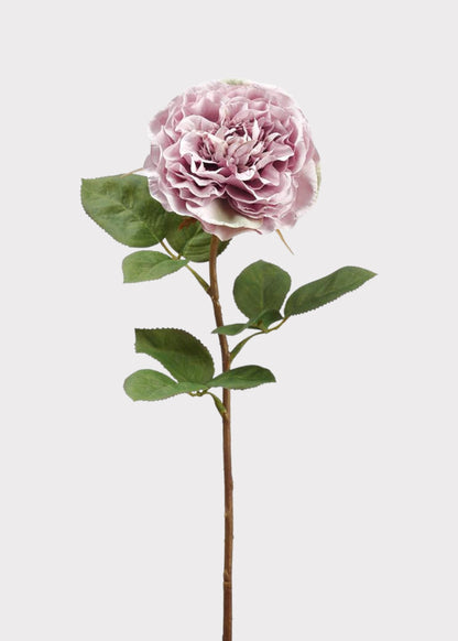 Lavender Artificial Cabbage Rose Flower - 21.25"