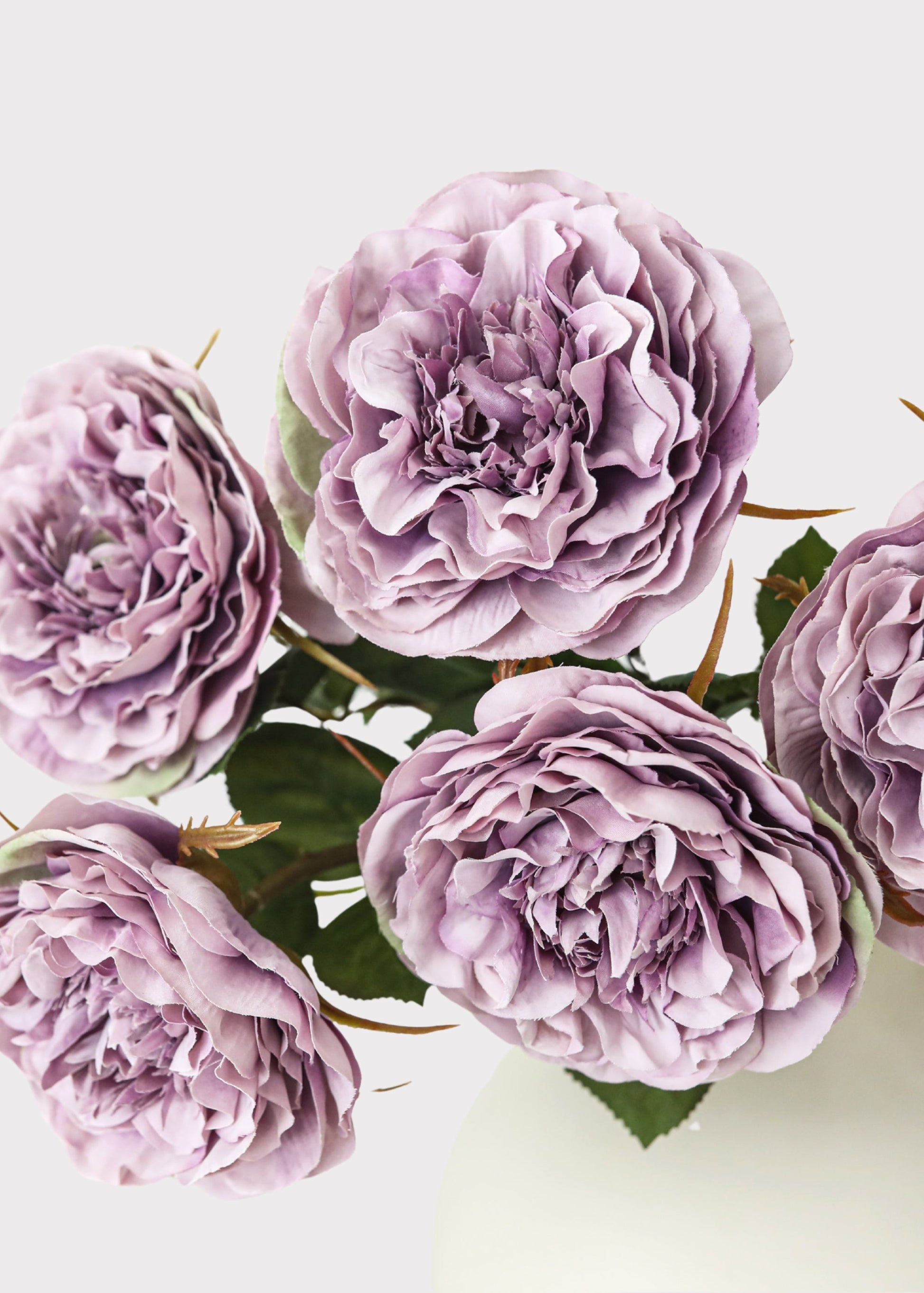 Lavender Artificial Cabbage Rose Flower - 21.25"