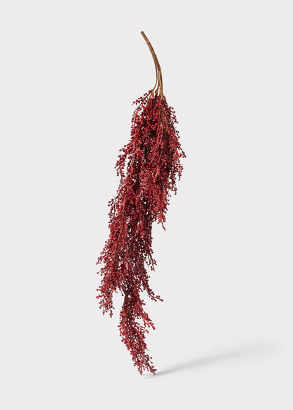 Burgundy Fake Sedum Hanging Succulent Bush - 30"