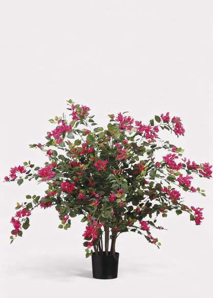 Pack of 2 Fake Blooming Bougainvillea Potted Patio Arrangement  - 39"
