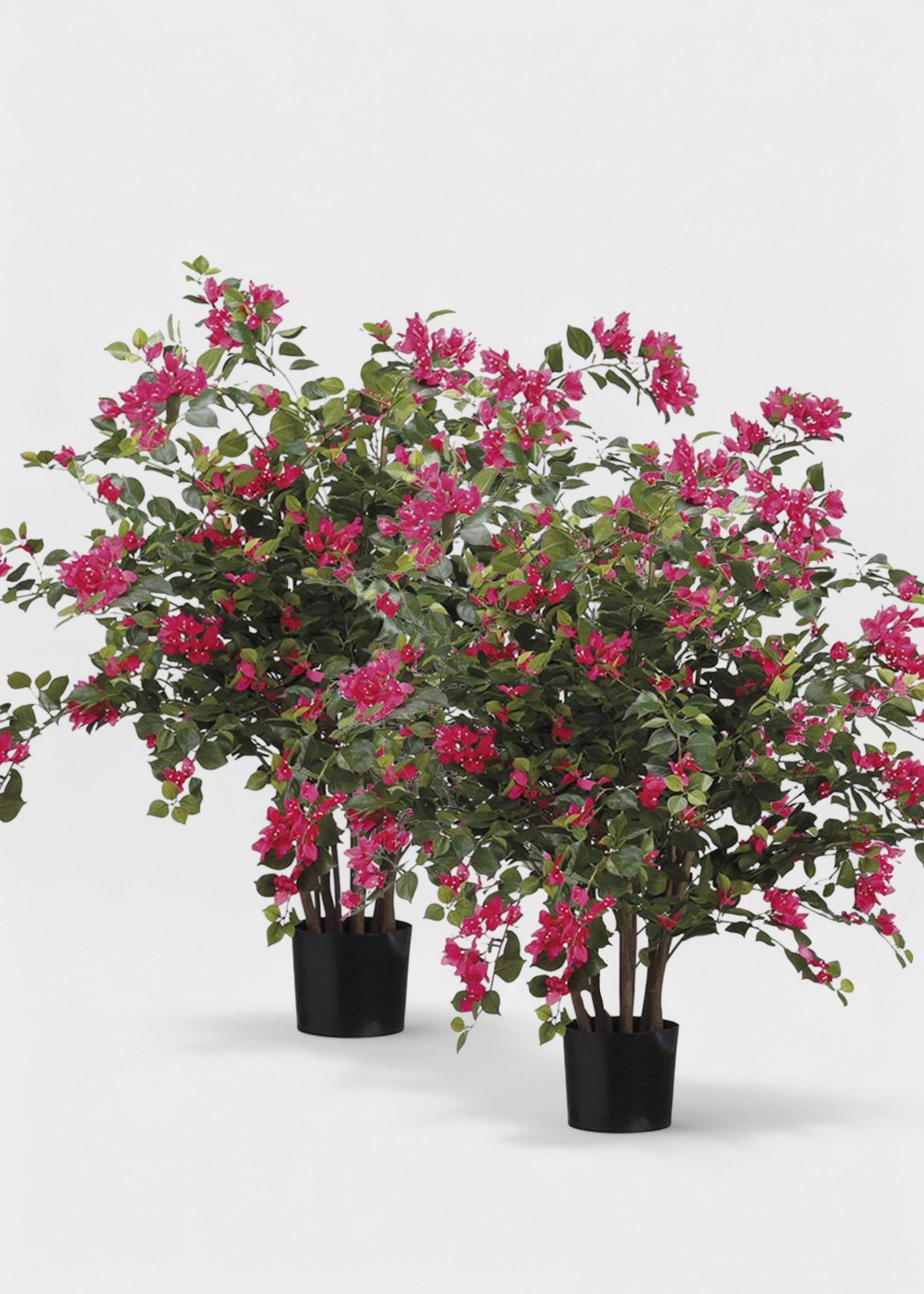 Pack of 2 Fake Blooming Bougainvillea Potted Patio Arrangement  - 39"