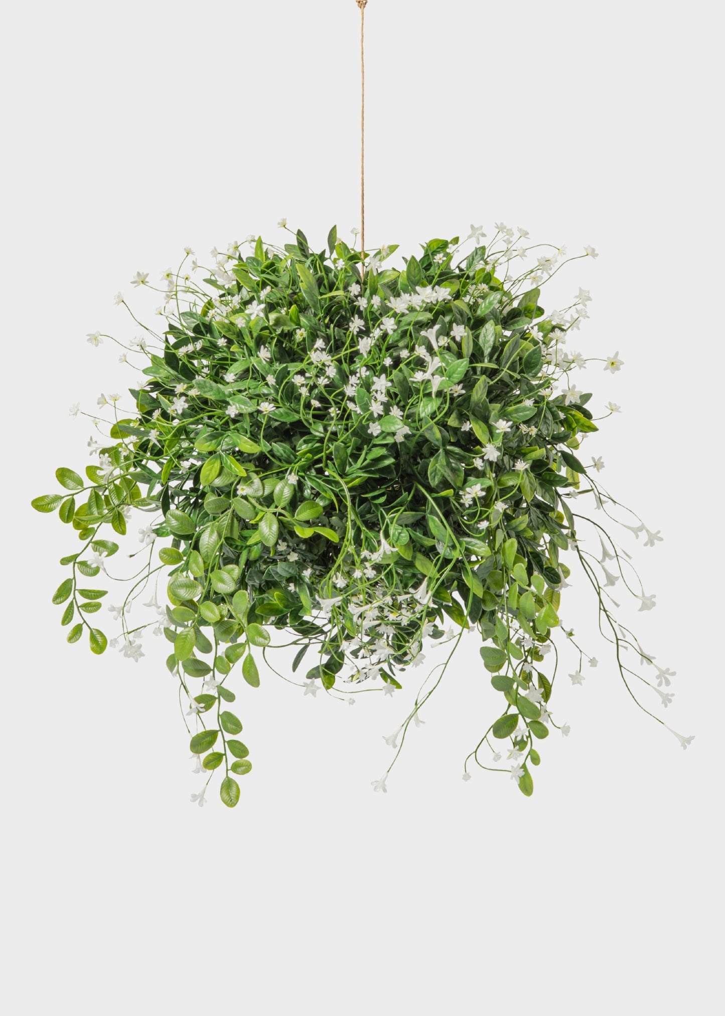 UV Treated Fake Flower and Boxwood Outdoor Hanging Plant - 19"