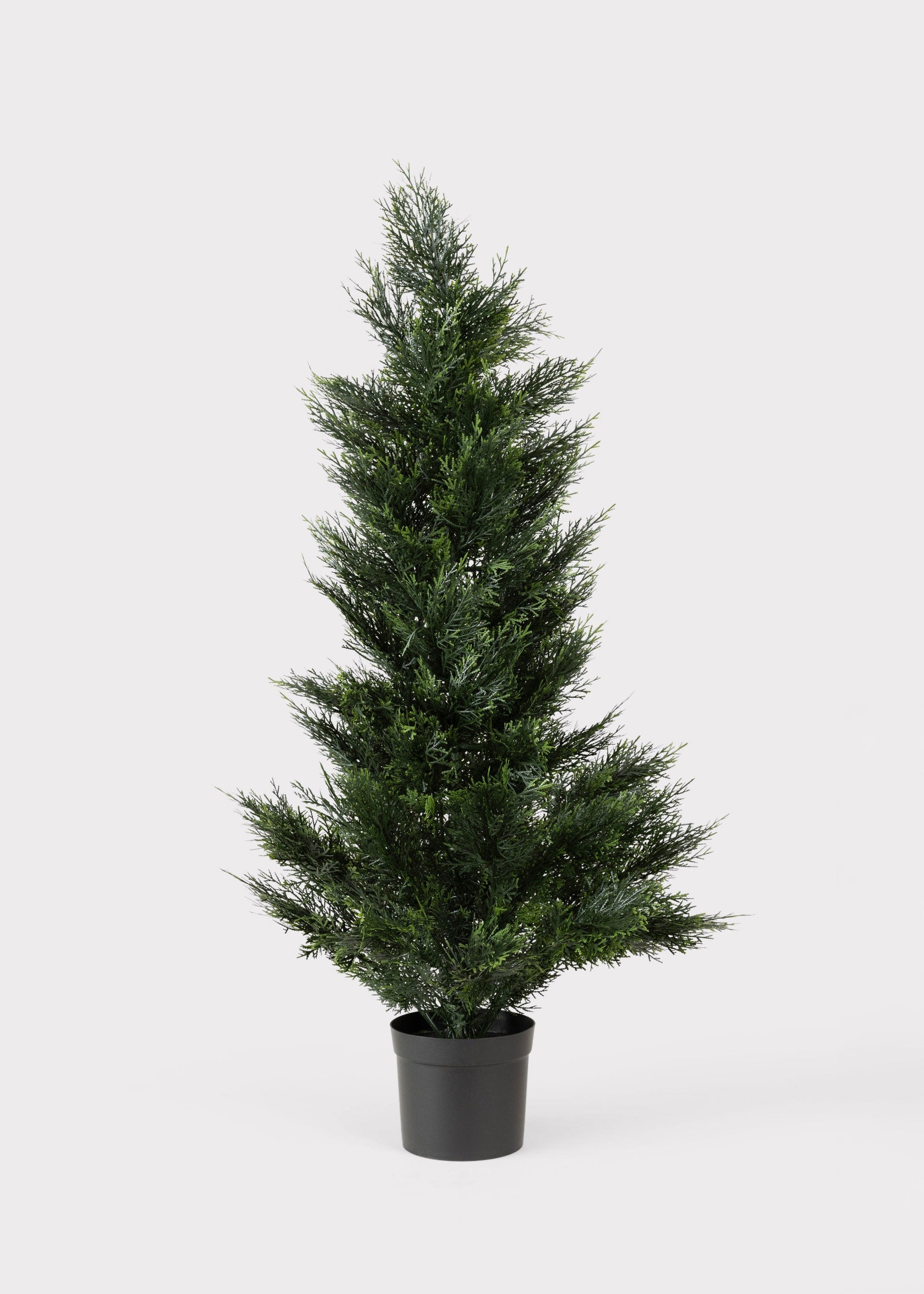 Fake UV Treated Indoor/Outdoor Cedar Topiary Tree in Pot - 48"