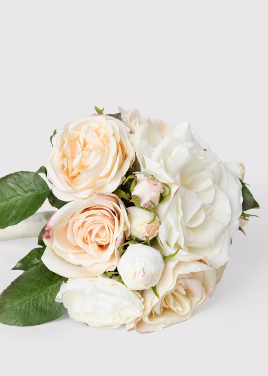 Destination Wedding Bouquet of Cream  Roses - 13"