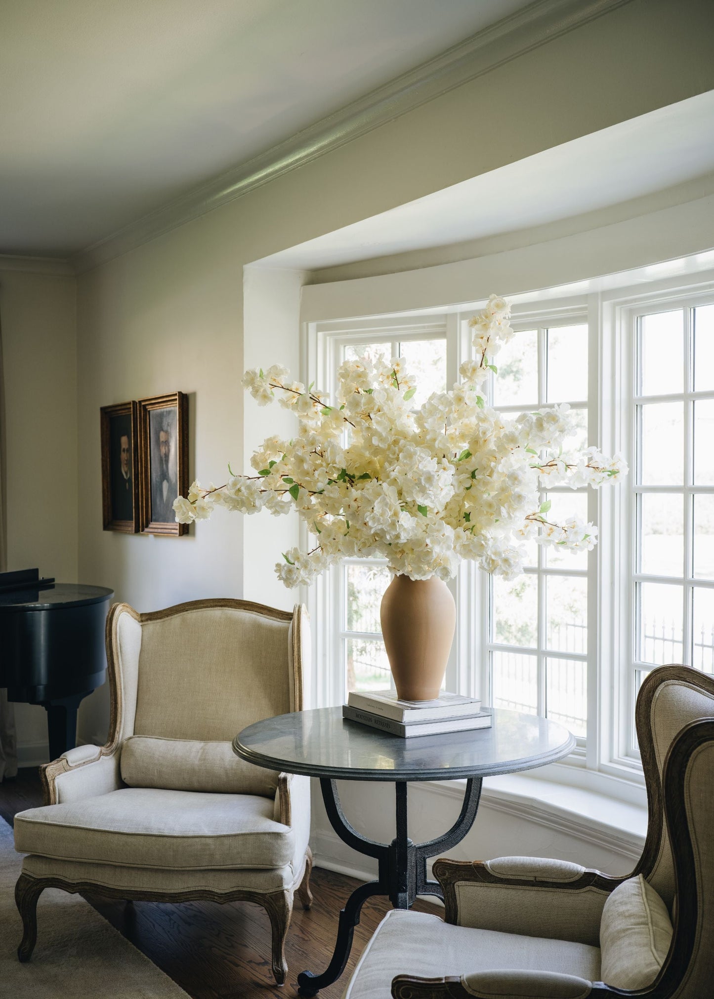 Large Spring White Cherry Blossom Design