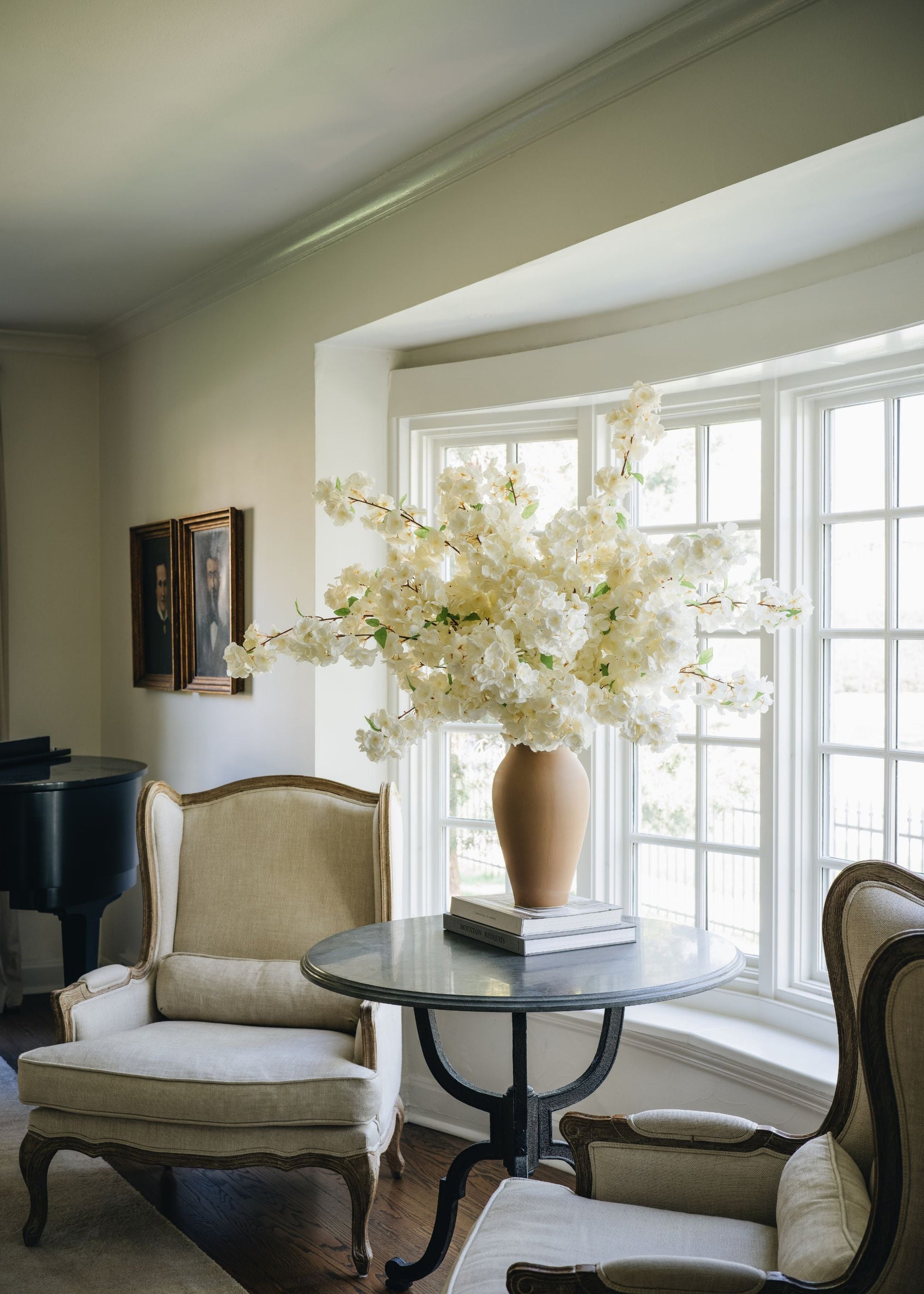 Large Spring White Cherry Blossom Design