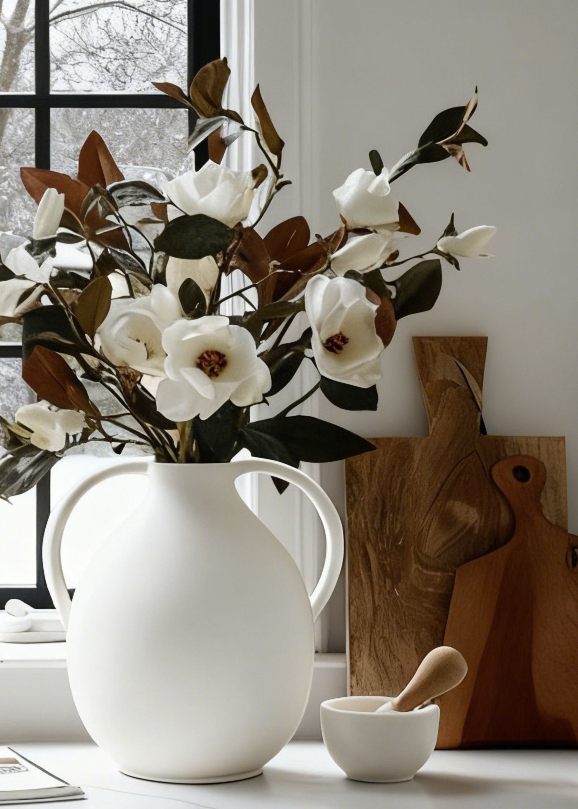 Large White Magnolia Early Spring Design