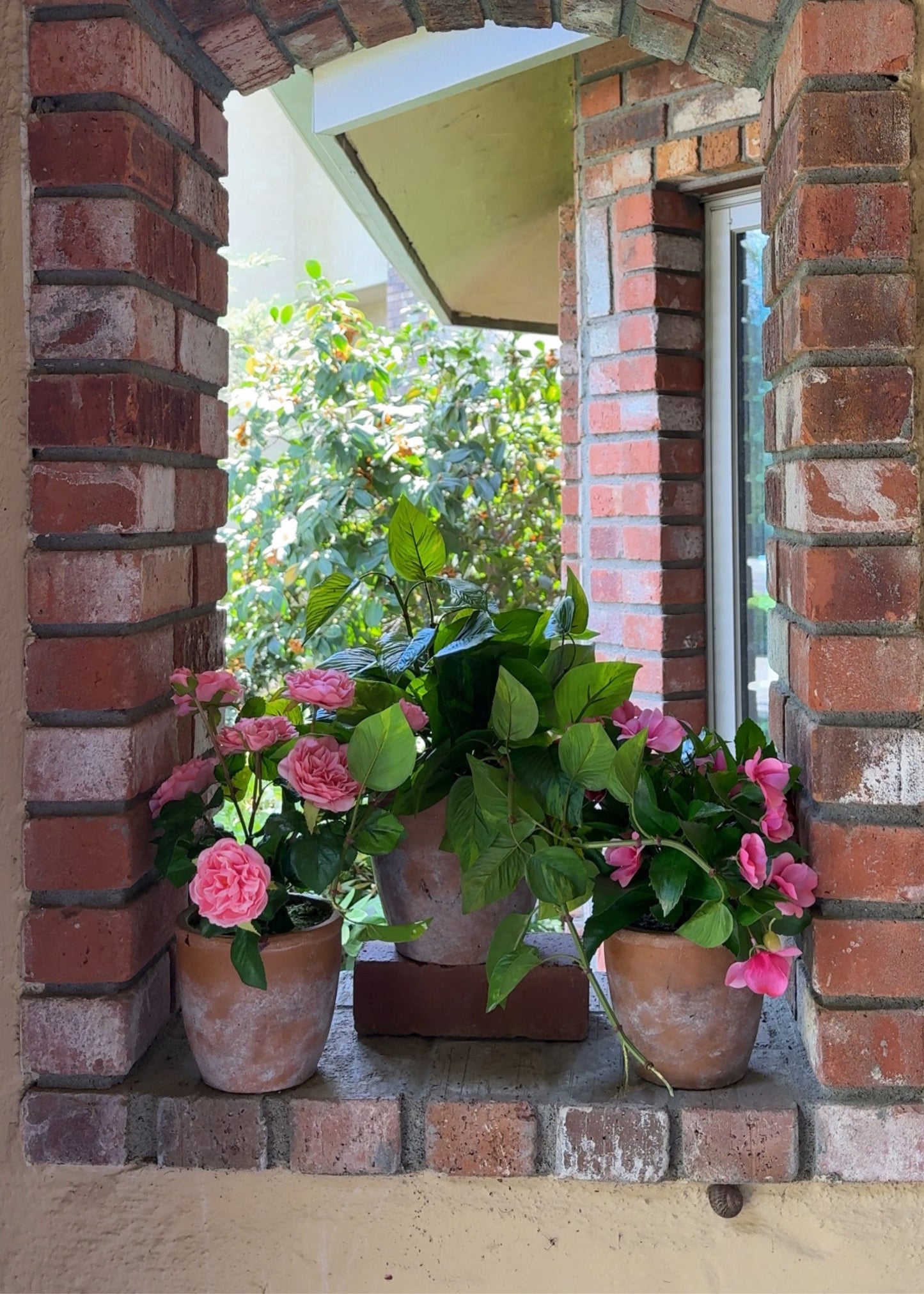Outdoor UV Treated Pothos Real Touch Potted Plant - 13"