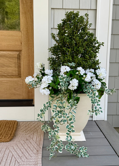 Fake Button Leaf Hanging Plant - 35"