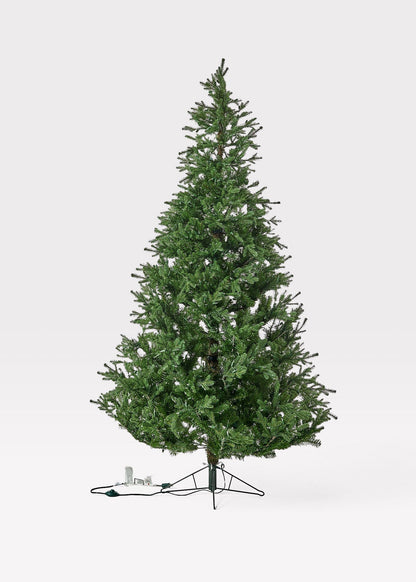 Faux Noble Fir Pre-Lit LED Christmas Tree with White Lights 7.5'