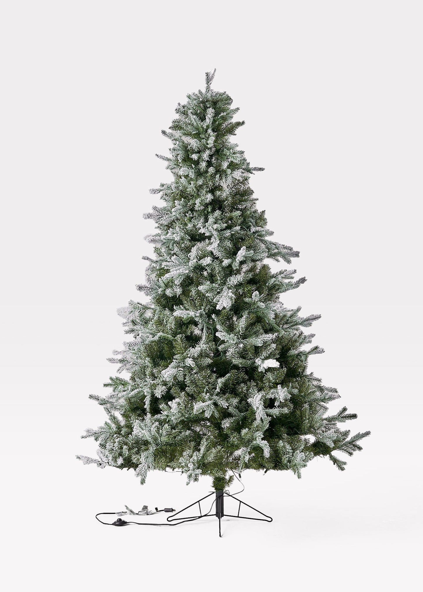 Frosted Pine Christmas Tree with Pre-Lit LED White Lights - 7.5'