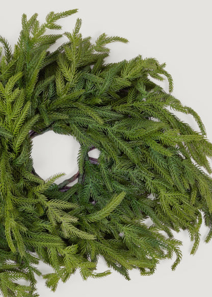 Afloral™ Real Touch Norfolk Pine 3-Pillar Candle Centerpiece - 36"