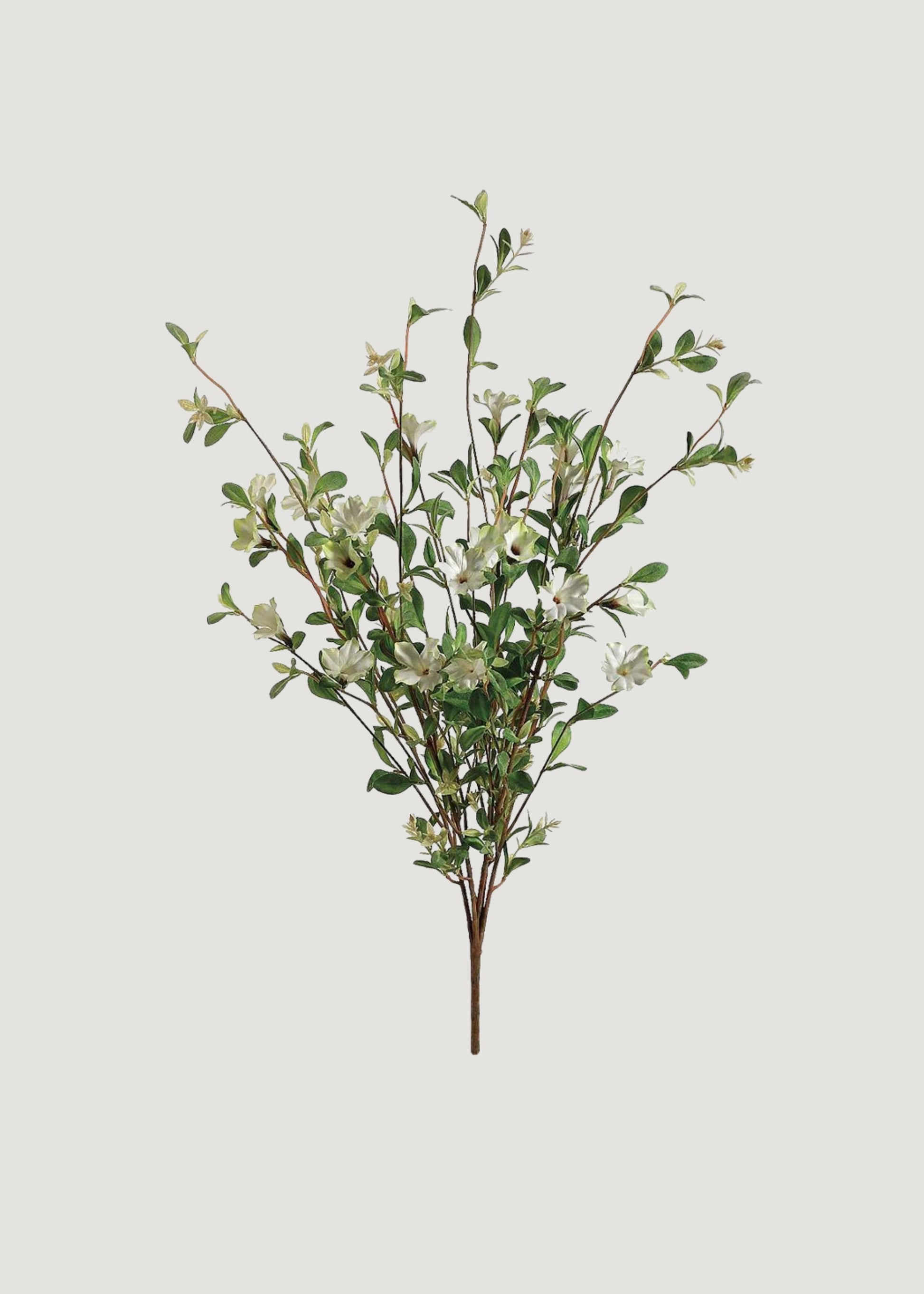 Fake Blooming Wild Petunia Flower Bush in Cream - 30"