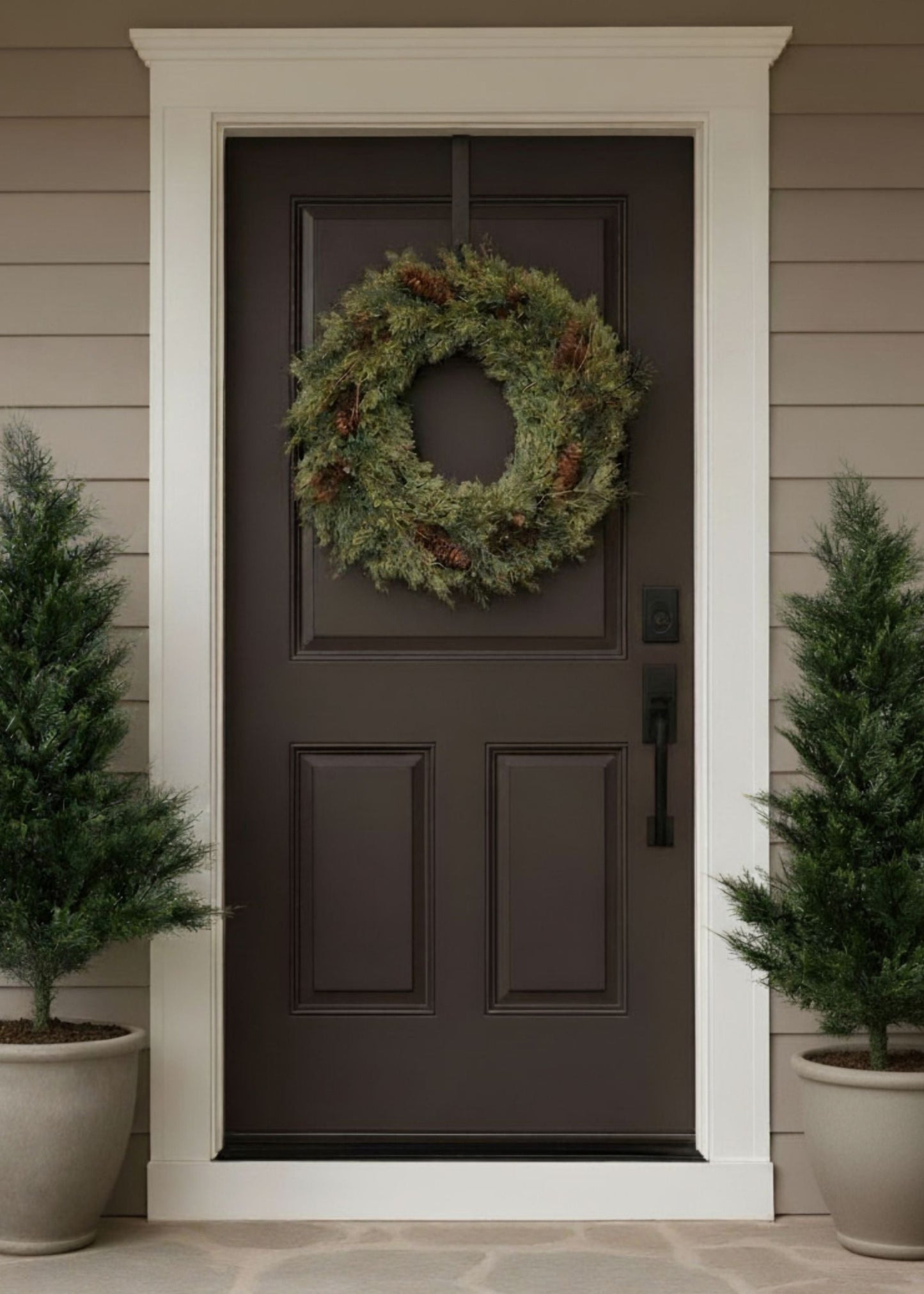 Artificial Pine Holiday Wreath with Cones - 24"