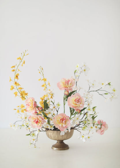 Blushing Nectar Faux Peony Flower - 22"