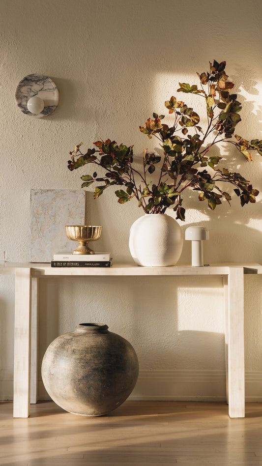 Large Chestnut Branch with Compote Accent Design