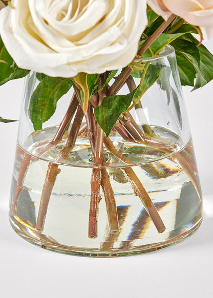 Natural Touch Rose Arrangement in Vase - 12"