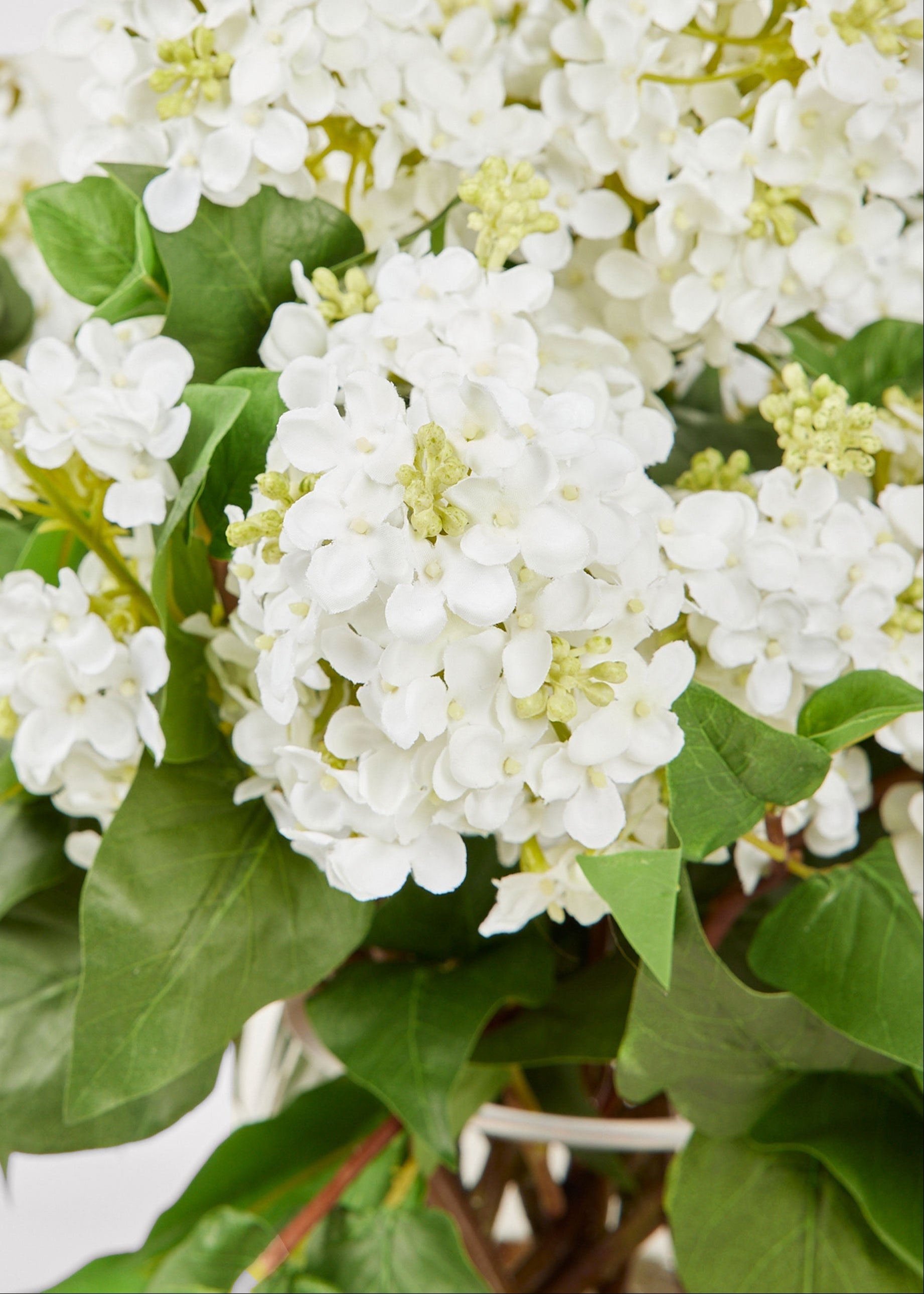Faux Lilac Flower Arrangement in Glass Vase - 16"