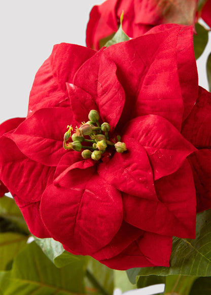 SALE - Tabletop Artificial Poinsettia Tree - 36"