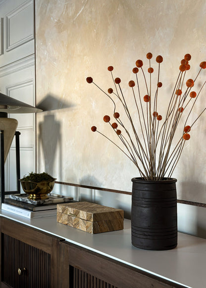 Orange Dried Billy Button Flower Bundle of 20 Stems