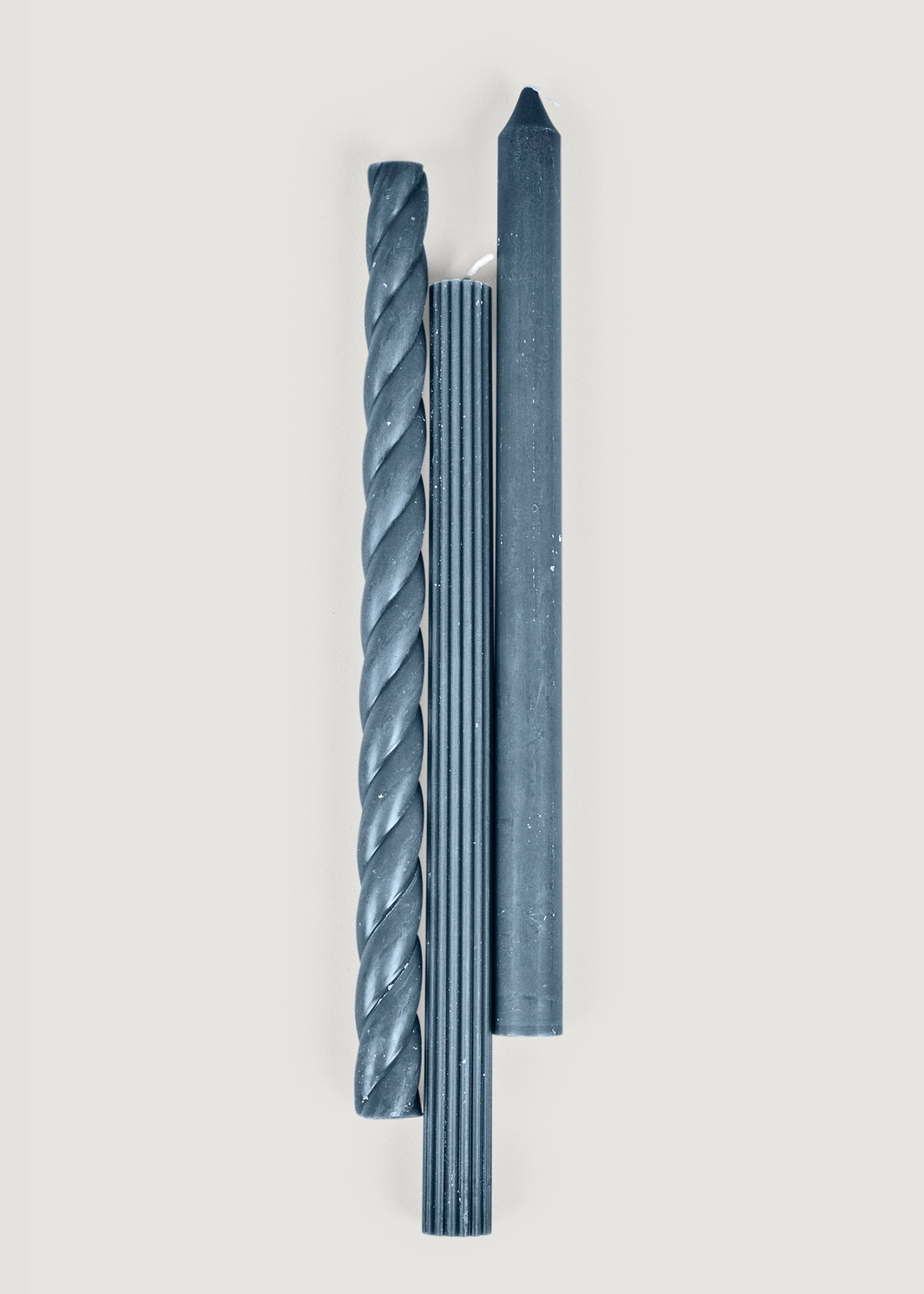 Pack of 3 Navy Blue Taper Candles - 11"