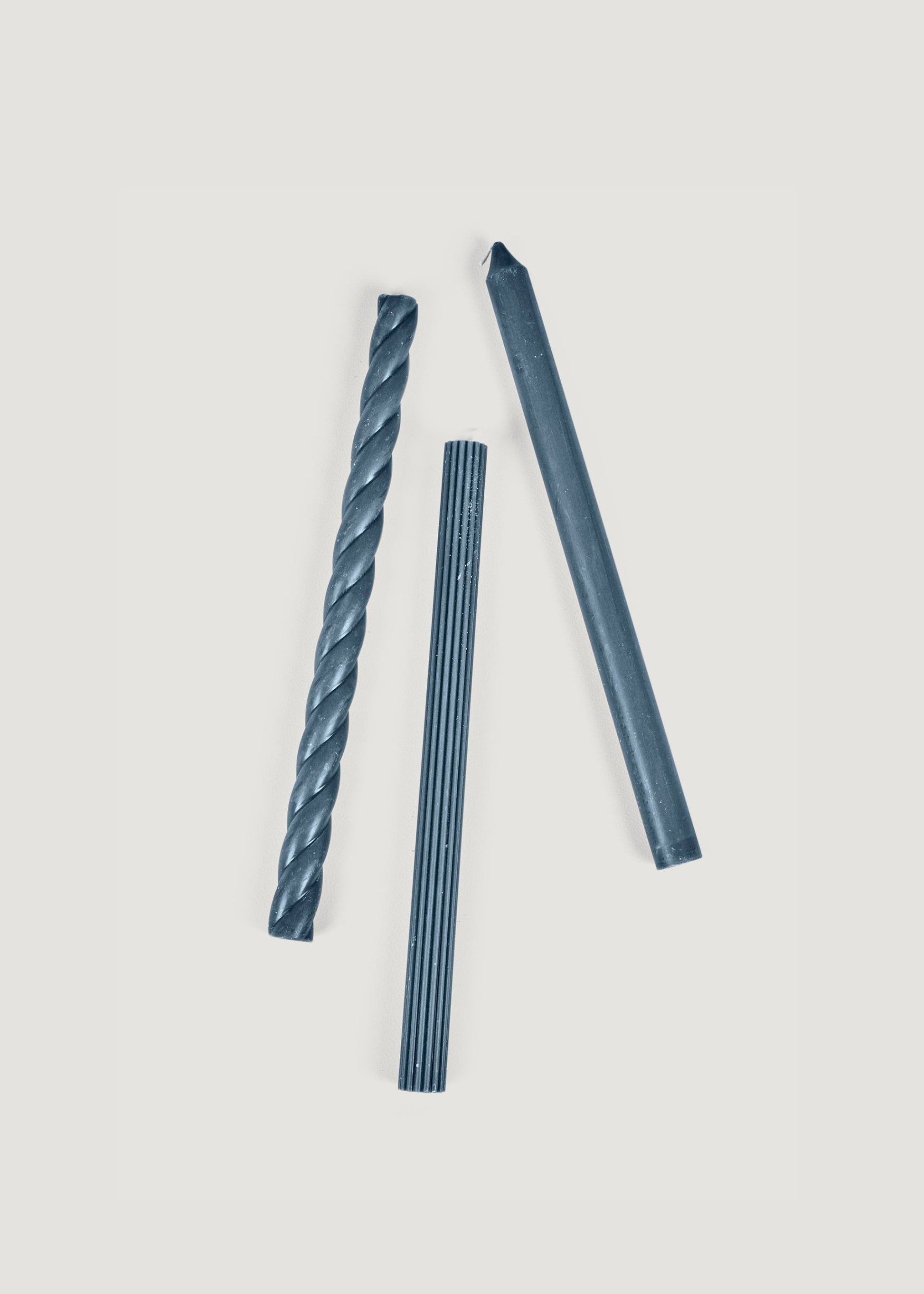 Pack of 3 Navy Blue Taper Candles - 11"