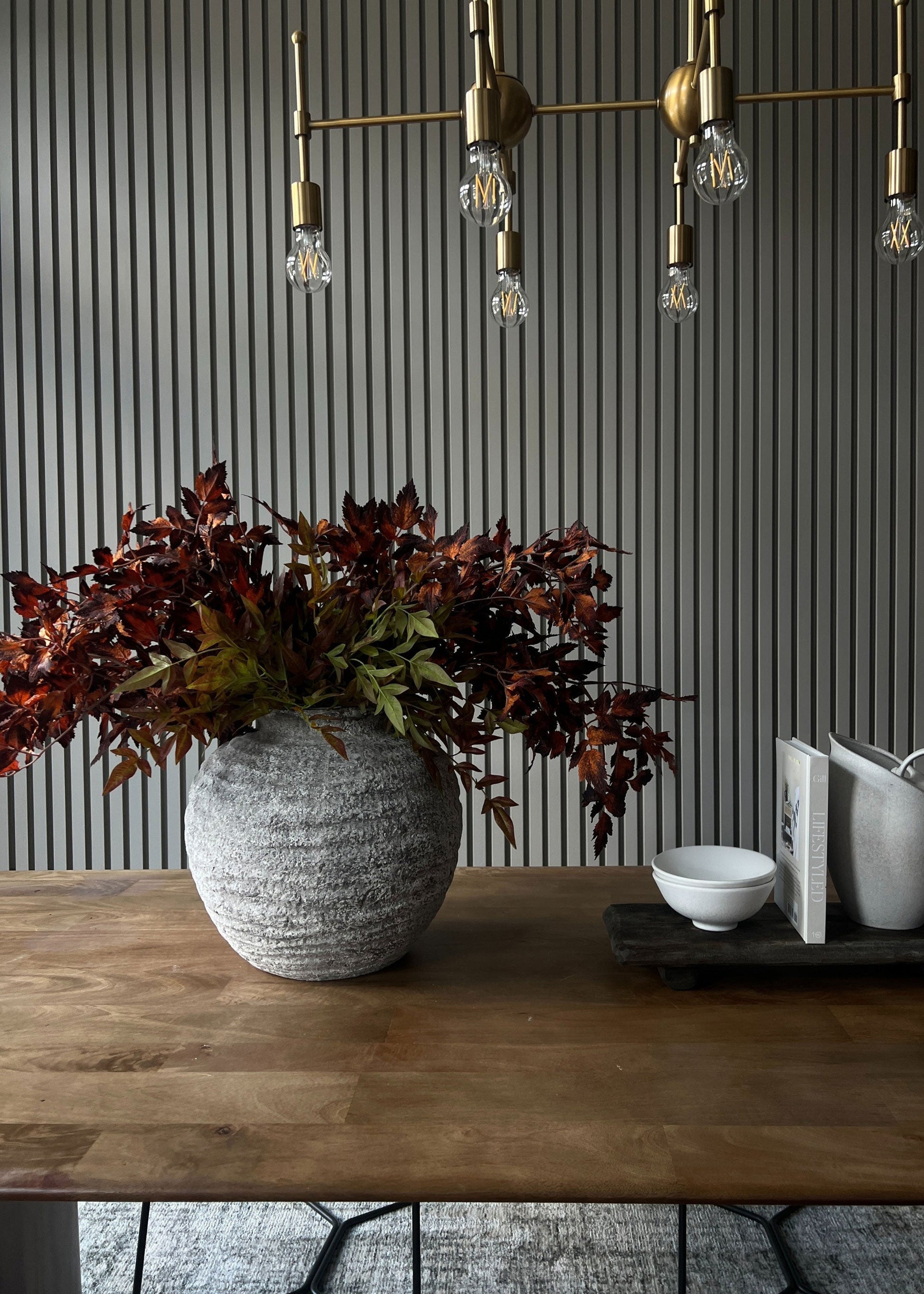 Afloral™ Faux Cimicifuga Leaf Spray in Brown - 31"