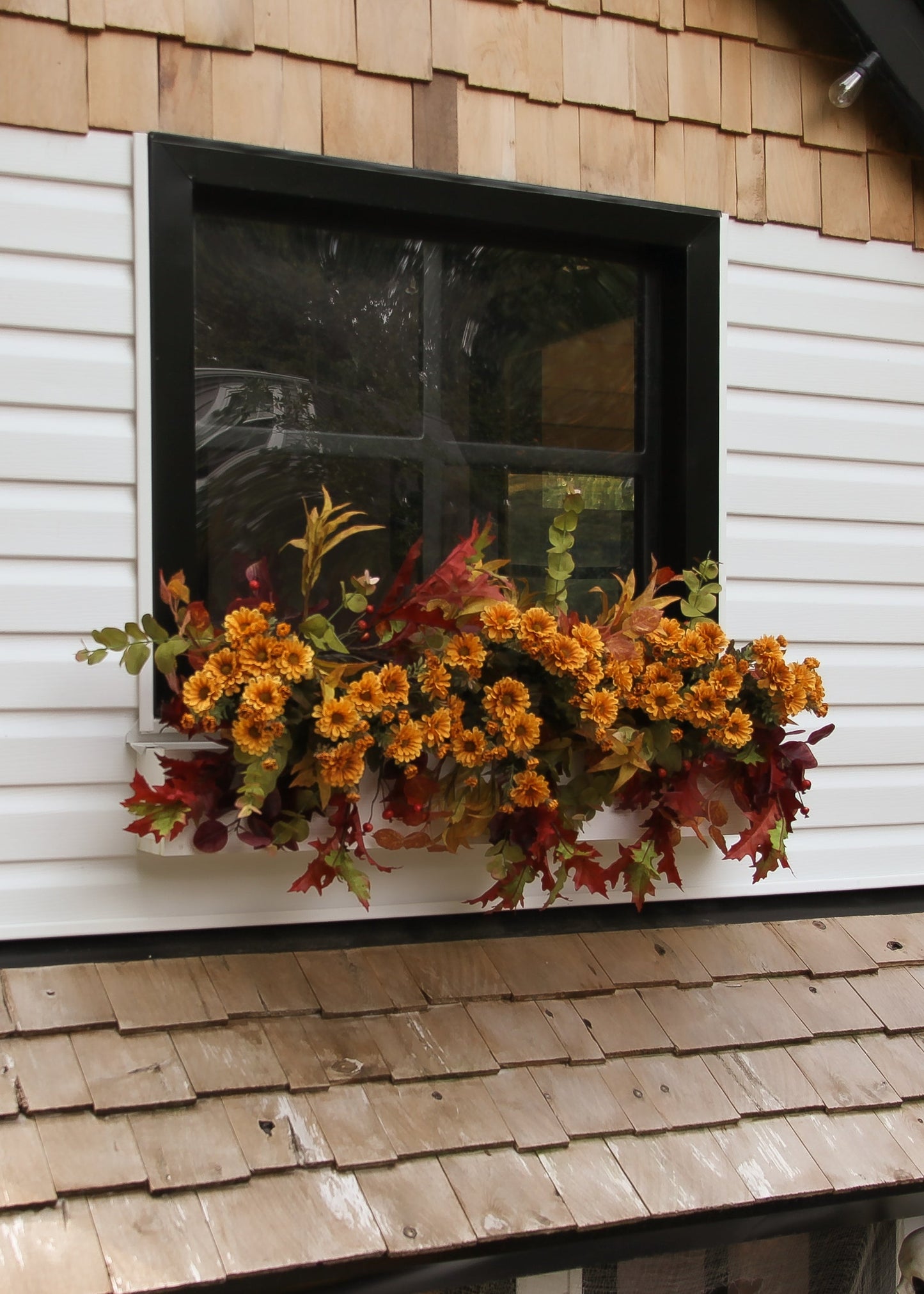 Deluxe Faux Eucalyptus Garland in Mixed Fall Hues - 78.5"