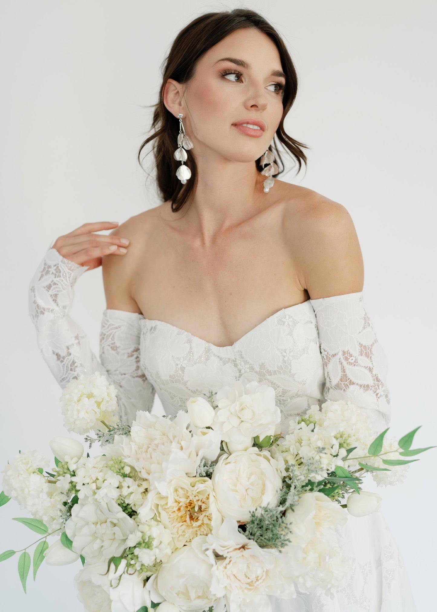 Artificial Peony Flower in Pale Yellow - 28.5"