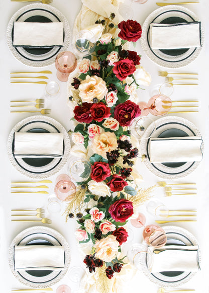 Artificial English Rose in Wine - 20"